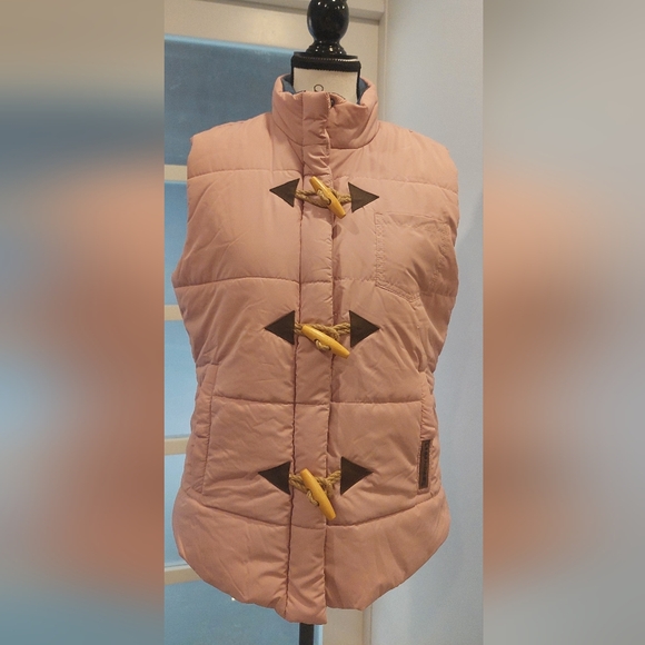 Legendary Whitetails Jackets & Blazers - Legendary Whitetails Light Pink Vest with Yellow Toggles